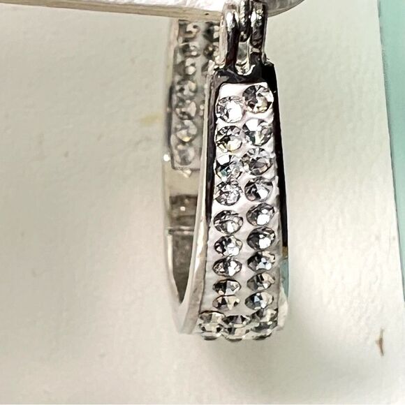 Jenni Park Swarovski Silver Tone Round And Hoop Set - Picture 11 of 14